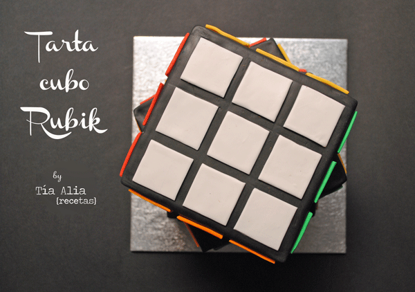Tarta cubo de Rubik - Tía Alia